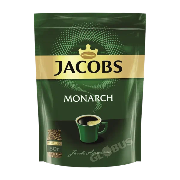Кофе Jacobs Monarch раств. сублим 50г д/п