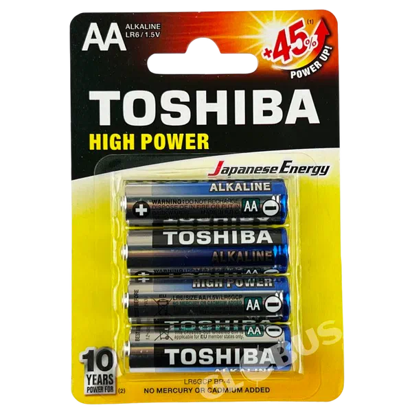 Батарейки Toshiba Alkaline LR6 AA 4шт