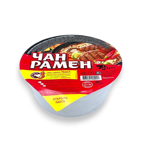 Вермишель б/п Чан рамен говяд остр 86г чашка