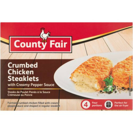 County Fair Frozen Chicken Steaklet With Pepper Sauce 400g