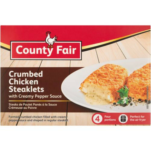 County Fair Frozen Chicken Steaklet With Pepper Sauce 400g