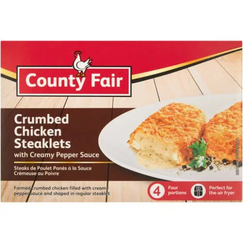 County Fair Frozen Chicken Steaklet With Pepper Sauce 400g