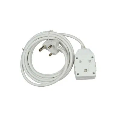 Janus Dbl Coupler Extension Cord 10A 3m - White