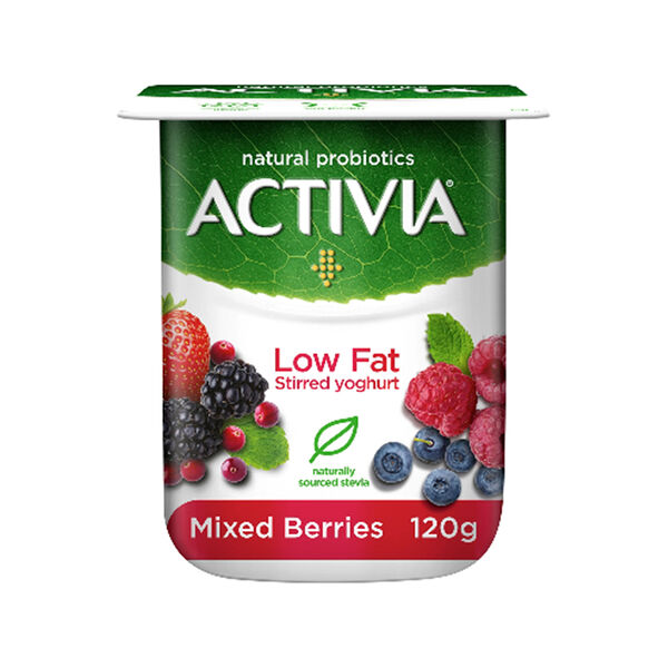 Activia Whipped Yoghurt Mixed Berries Low Fat 120G