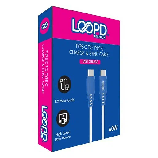 Loopd Type-C to Type C Fast Charging Cable 1.2m