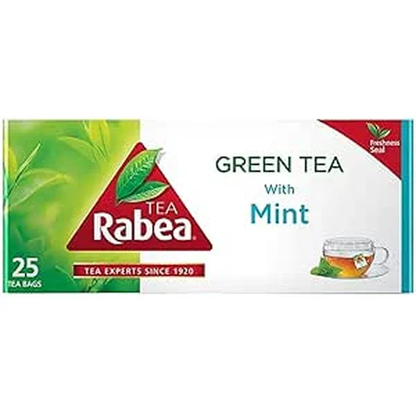 RABEA GREEN TEA WITH MINT REFRESHING HERBAL INFUSION 25TB