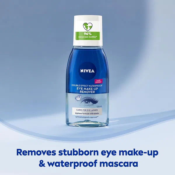 NIVEA DOUBLE EFFECT EYE MAKE-UP REMOVER WITH CORNFLOWER 125ML