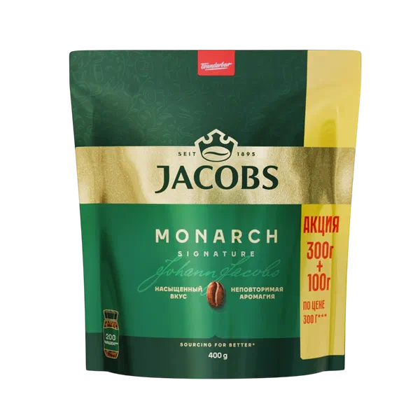 Jacobs Monarch эриме кофеси 300+100г д/п