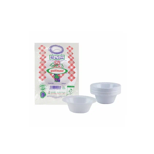 GULFMAID MEDIUM DISPOSABLE PLASTIC BOWL TRAYS NO. 15 24-PC