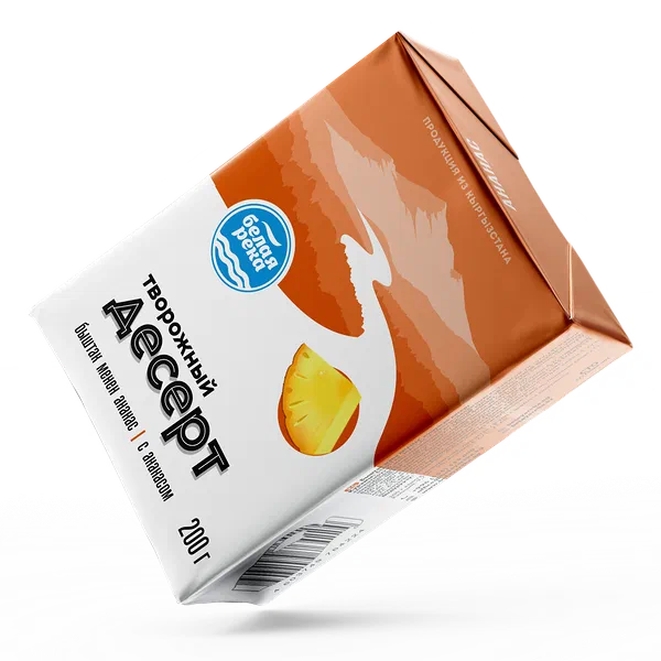 Творожок Белая Река с ананасом 27% 180г ЗМЖ