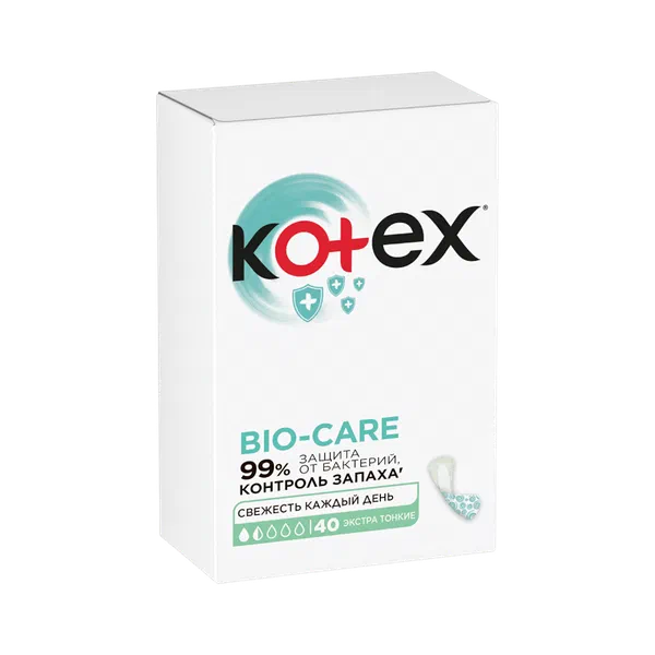 Kotex Bio Care экстра тонкие көөктөрү 40шт