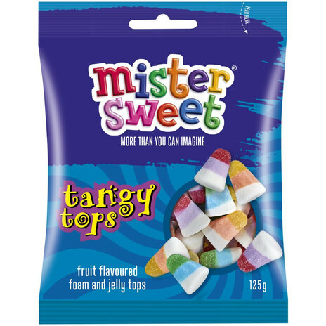Mister Sweets Tangy Tops 125g