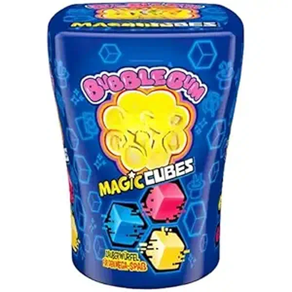 C-CHUPS MAGIC CUBES B-GUM 86GM - MAGIC CUBES BUBBLE GUM BOTTLE