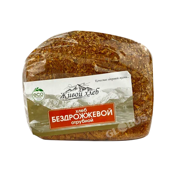 Хлеб Элита Живой бездрожжевой с отрубями 350г АЗО-Элита