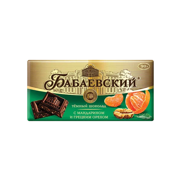 Бабаевский мандарин/жаңгак менен шоколады 75г