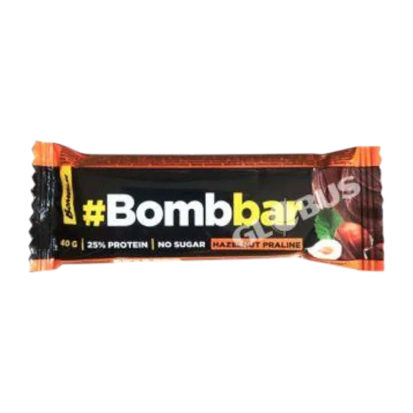 Bombbar глазир протеин фундук пралине батончиги 40г