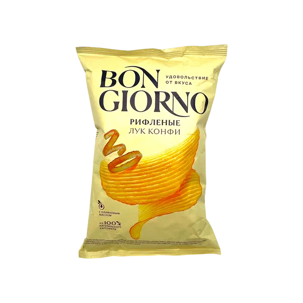 Bon Giorno карамелизованный лук с сыром чипсылары 80г