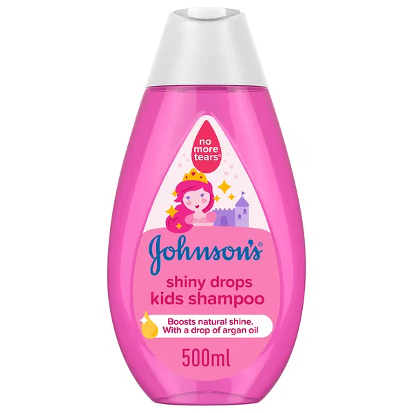 JOHNSON’S SHINY DROPS KIDS SHAMPOO ARGAN OIL AND SILK 500ML