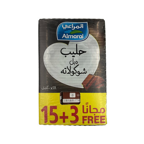 Almarai Double Choco Flavoured Milk 200Ml X 15+3 Free