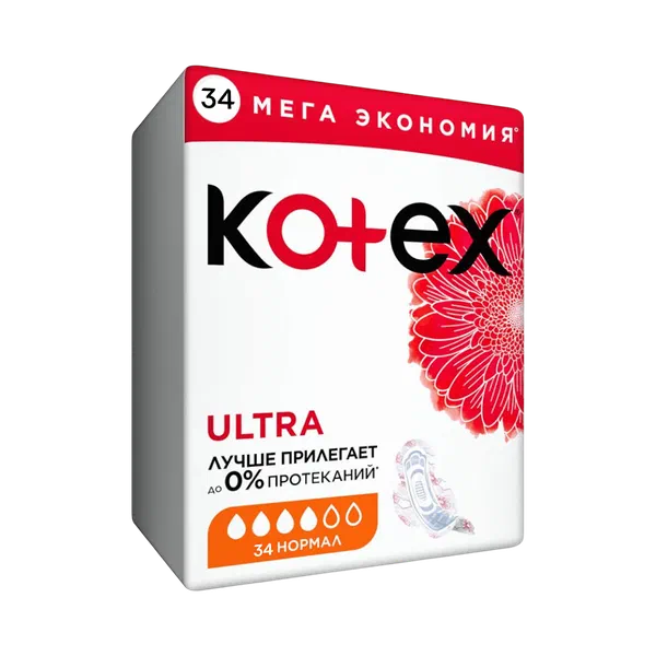Прокладки гиг Kotex Ultra Normal 34шт