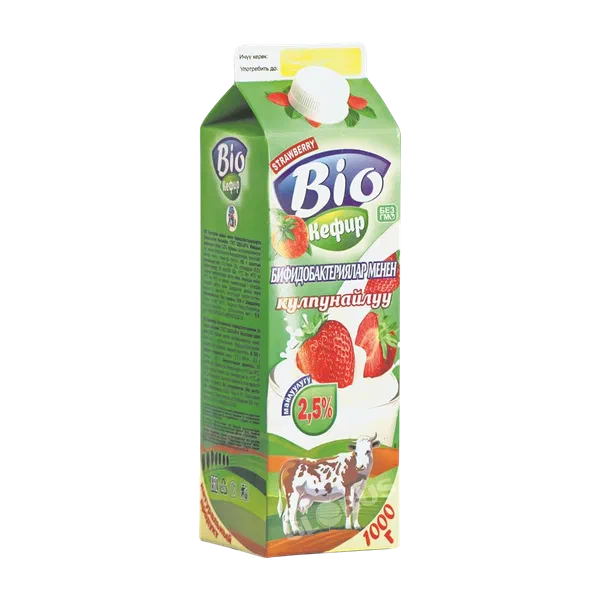 Кефир Умут и К Био клубника 2,5% 1000г п/п