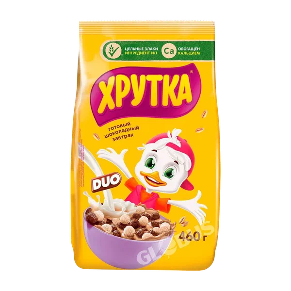 Шарики кукуруз Хрутка Duo шок 460г м/уп