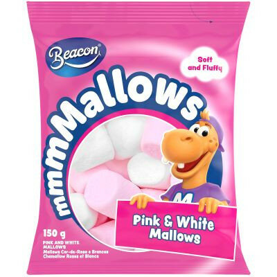 Beacon Mallows Pink & White 135g