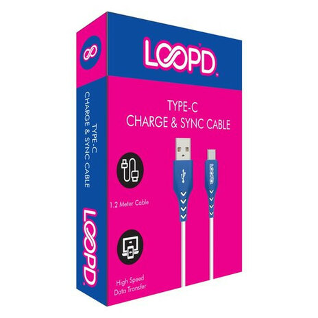 Loopd Type C To Usb Cable 1.2m-White