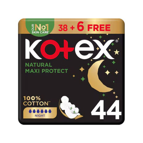 Kotex Natural Maxi Protect Night38+6Pads Valuepack