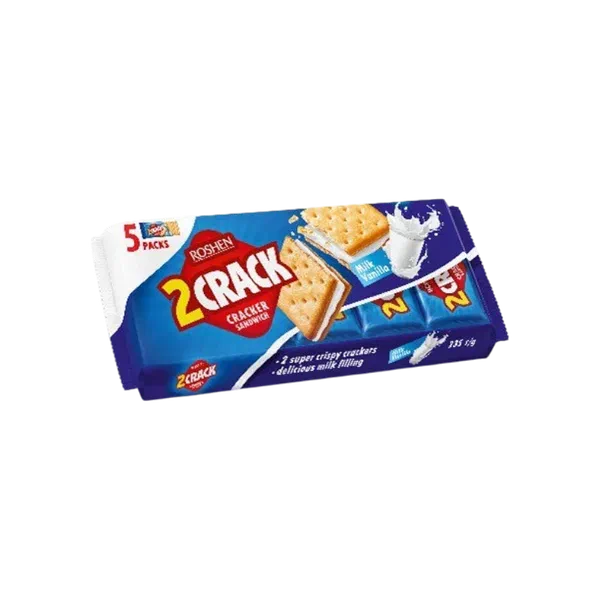 Крекер Roshen 2 Crack мол. ваниль 190г