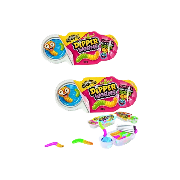 Конфета Johny Bee Dipper Worms 60г