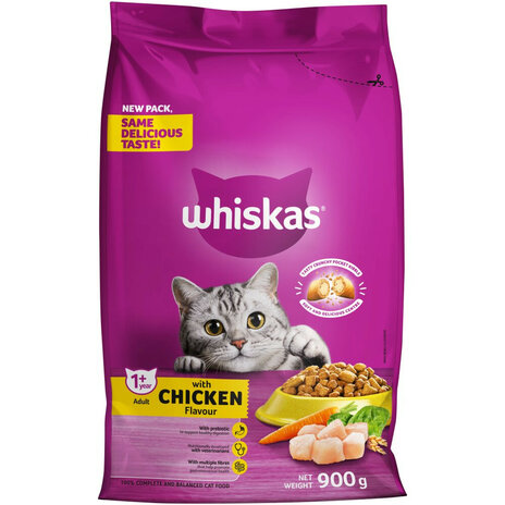Whiskas Dry Adult Chicken 900g