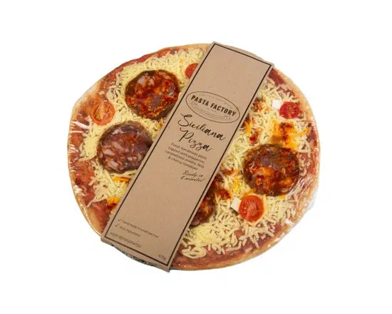 Pasta Factory Pepperoni, Caramelised Onion & Feta Pizza (Frozen)