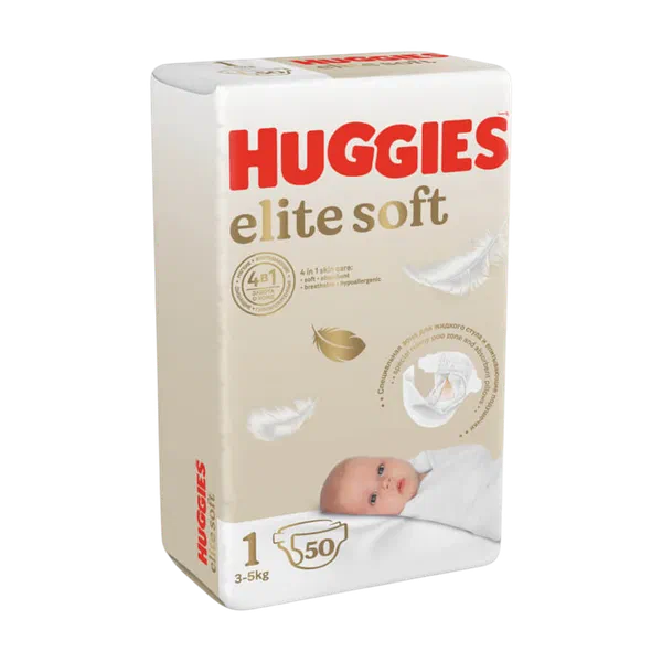 Подгузники детск Huggies Elite Soft Jumbo 1 50шт