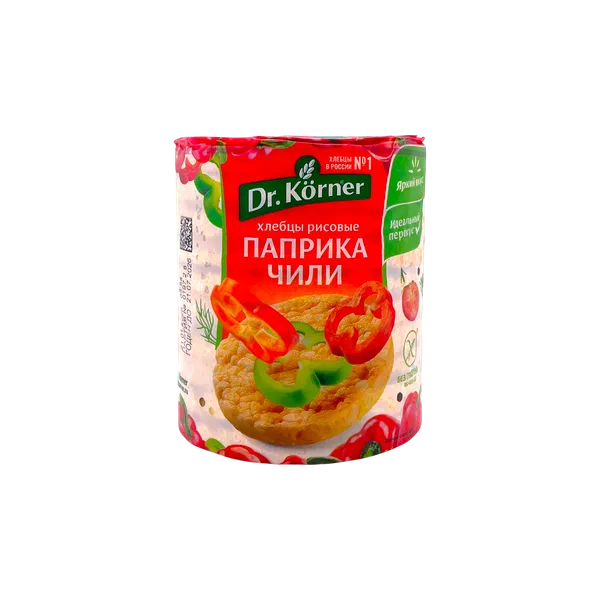 Хлебцы Dr.Korner рисовые паприка и чили 80г