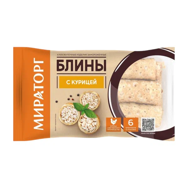 Блины Мираторг с курицей 360г РЦ