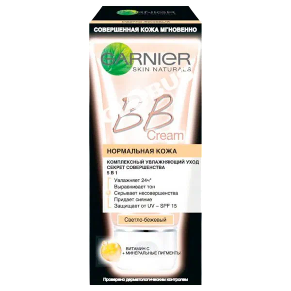 Garnier BB Cream бет креми, ачык-боз нормалдуу тери үчүн 50мл