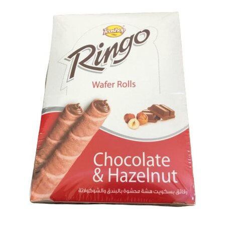 Teashop Ringo Hazelnut Wafer Rolls 16 Gm X12