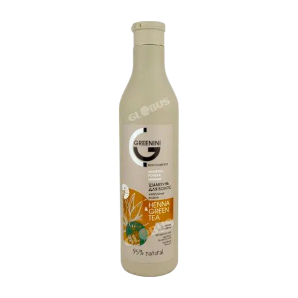 Шампунь Greenini Henna&Greentea укрепл/сила 500мл