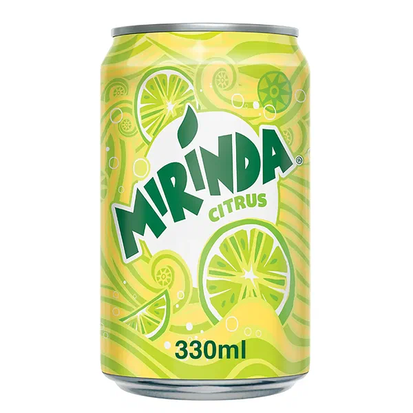 MIRINDA REFRESHING CITRUS CARBONATED BEVERAGE 330ML CAN