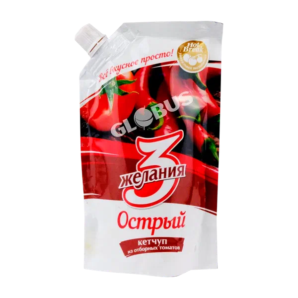Кетчуп 3 Желания острый 250г д/п