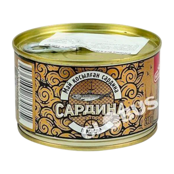 Сардина Всё в Дом в масле /ключ/ 240г ж/б РЦ