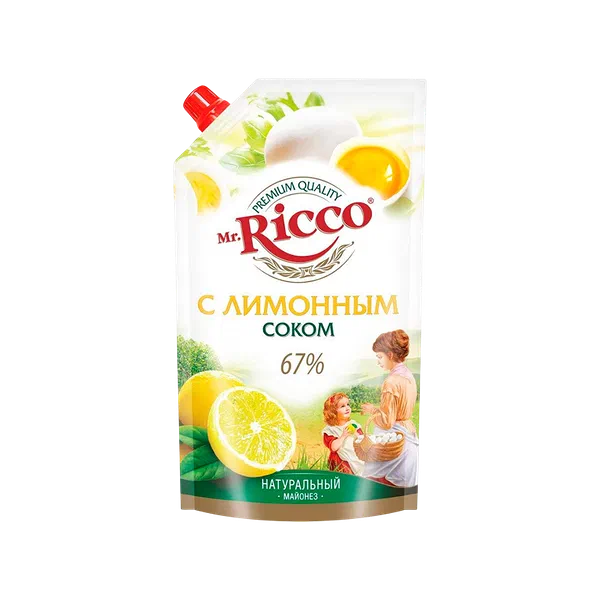 Майонез Mr.Ricco с лимонным соком 67% 375г д/п
