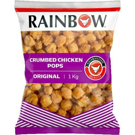 Rainbow Frozen Original Crumbed Chicken Pops 1kg