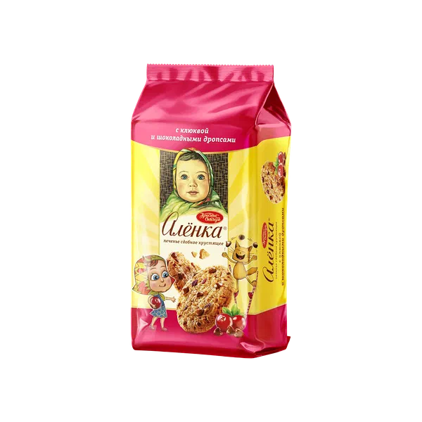 Печенье Аленка сдобн. шок. клюква 140г ОК