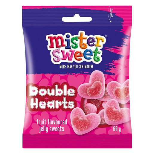 Mister Sweets Double Hearts 60g
