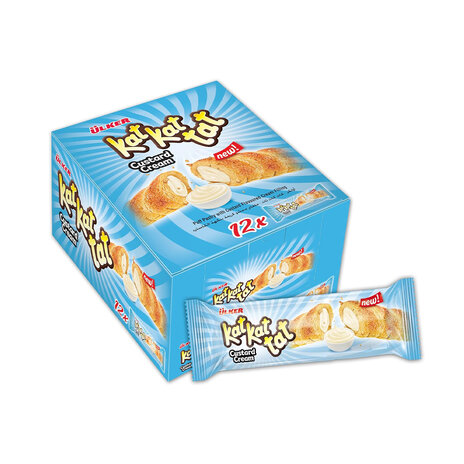 Ulker Kat Kat Tat Custard Cream Puff Pastry24G X12