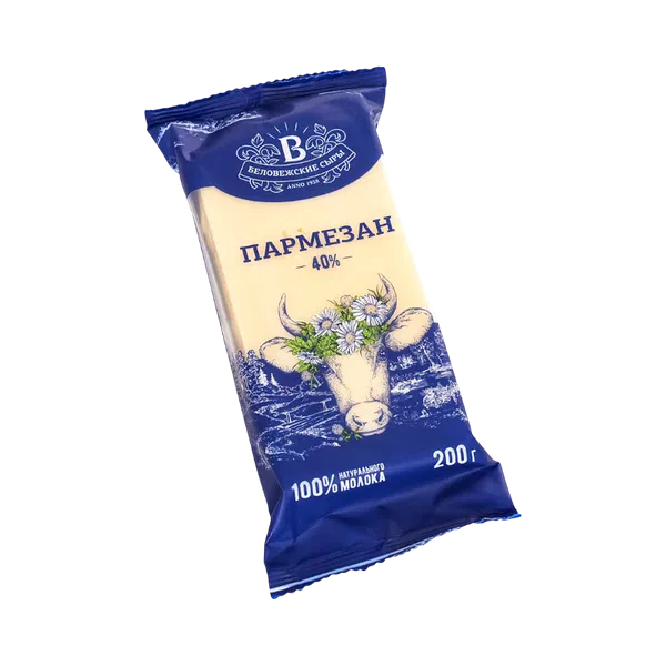 Беловежский Пармезан сыры 40% 200г ф/п.