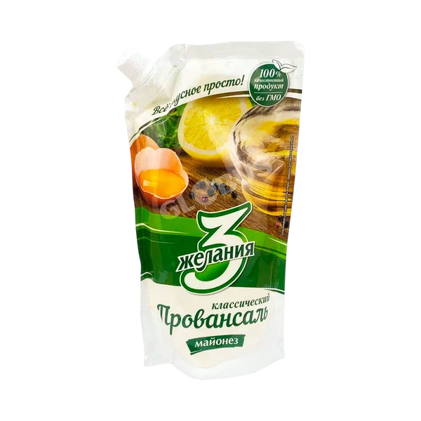 3 желания Провансаль классикалык майонези 50,5% 380г 