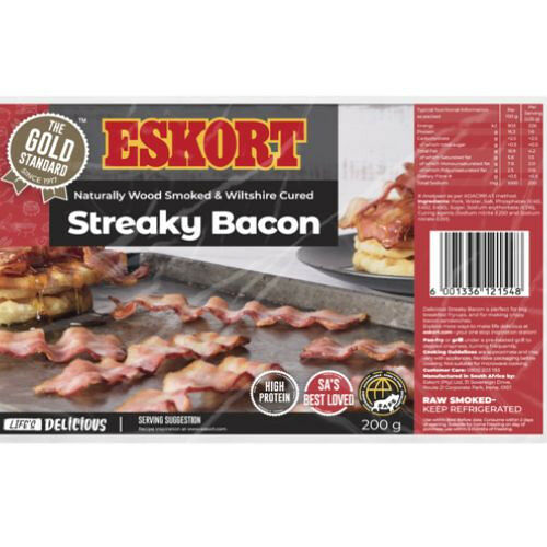Eskort Wood Smoked Rindless Streaky Bacon 200g
